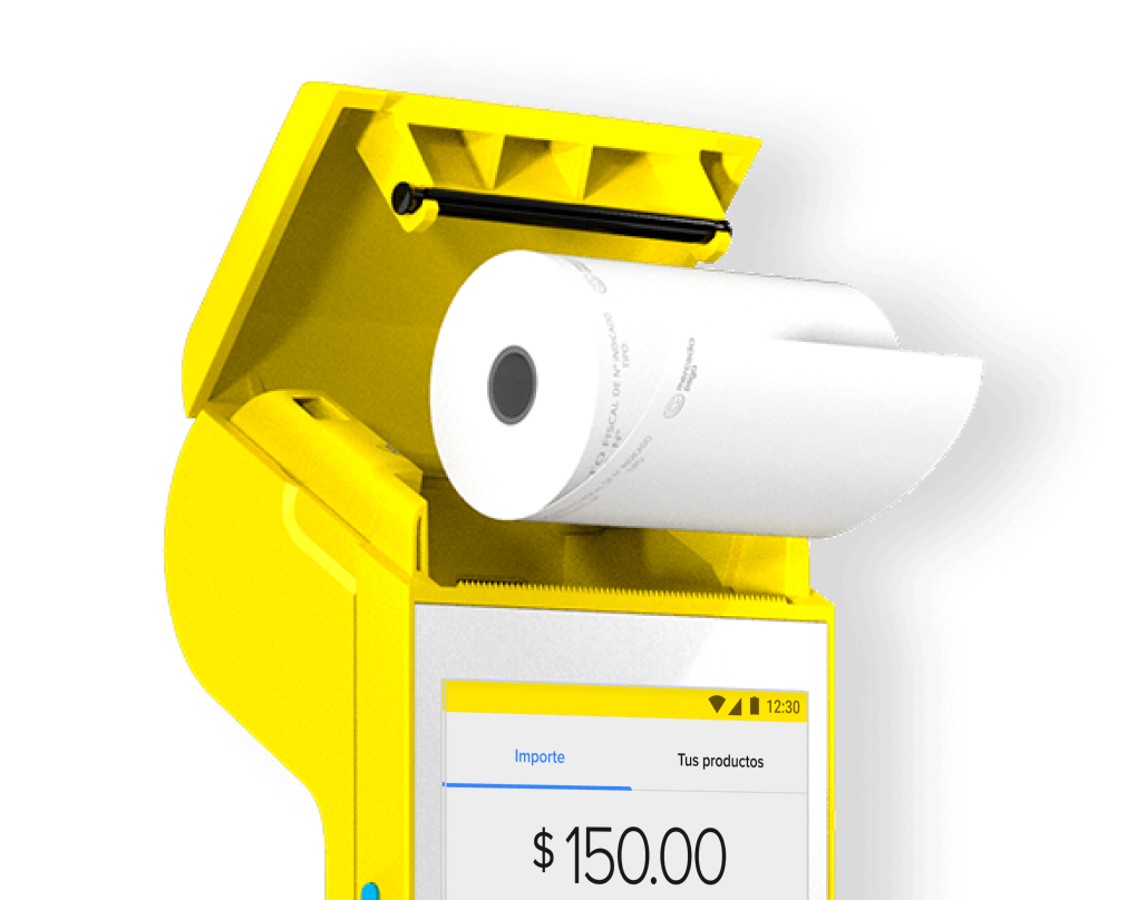 Compartimento del rollo de papel de la terminal